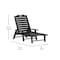 Flash Furniture Monterey 3-Pc Adirondack Set w/2 Adjustable HDPE Loungers w/Cup Holders and Folding Side Table, Blk LE-HMP-2017-2-T1620H-BK-GG - alternate 5